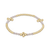 Signature Cross Gold Bliss Pattern 2.5mm Bead Bracelet- Pearl