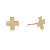 Signature Cross Stud- Gold