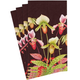Slipper Orchid Chestnut Guest Towel