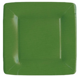 Square Grosgrain Hunter Green Salad Plate