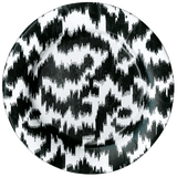 Round Modern Moire Black Salad Plate