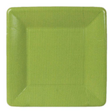 Square Grosgrain Moss Green Salad Plate