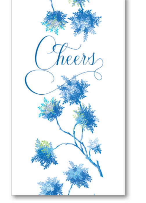 Spring Shoots Blue Wine Bag