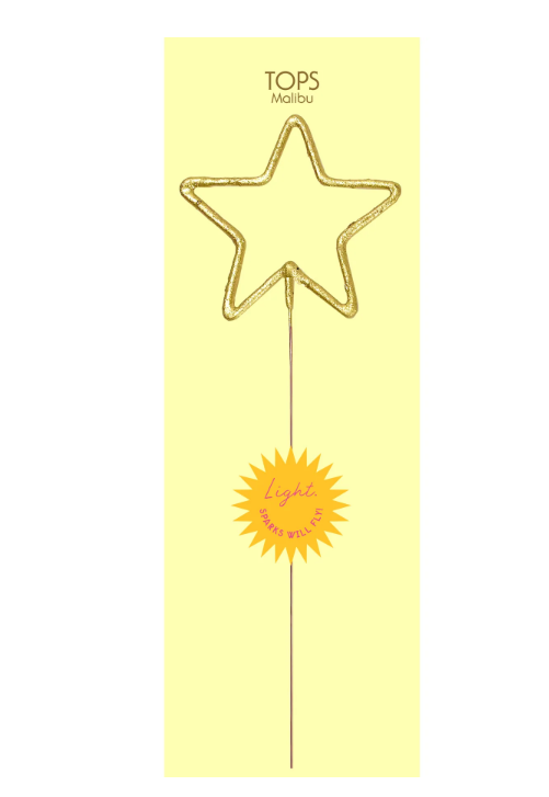 Big Golden Star Sparkler Wand