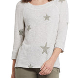 3/4 Slv Boat Neck Top- Oatmeal