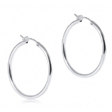 Round Sterling 1.25" Hoop- Smooth
