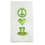 Peace Love St. Paddy's Dishtowel