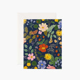 Strawberry Fields Navy Blank Card