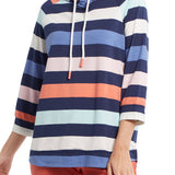 Slub Knit Raglan Hoodie- Dark Navy