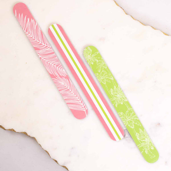 Talk to the Palm Nail Files Light Pink/Lime