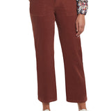 Fly Front Ankle Pant- Toffee