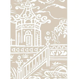 Paper Linen Airlaid Pagoda Toile Guest Towel | Natural