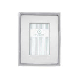 7001WH White Leather with Metal Border 4x6 Frame