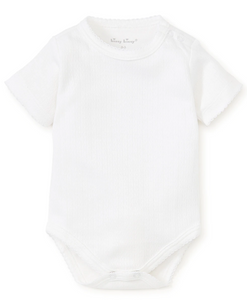 Kissy Pointelle White SS Bodysuit