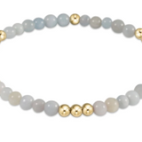 Worthy Pattern 4mm Bead Bracelet- Aquamarine