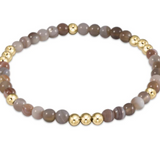 Worthy Pattern 4mm Bead Bracelet- Matte Botswana Agate