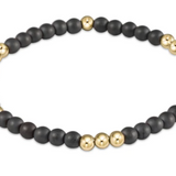 Worthy Pattern 4mm Bead Bracelet- Hematite