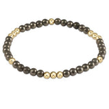 Worthy Pattern 4MM Bead Bracelet- Pyrite