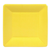 Grosgrain Square Paper Salad & Dessert Plates Salad Plate | Yellow